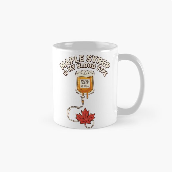 Item preview, Maple Syrup Blood Type — Funny Canadian Medical Humor Shirt designed and sold by CerealBoxInk.