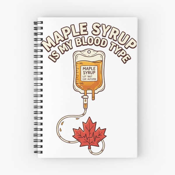Item preview, Maple Syrup Blood Type — Funny Canadian Medical Humor Shirt designed and sold by CerealBoxInk.