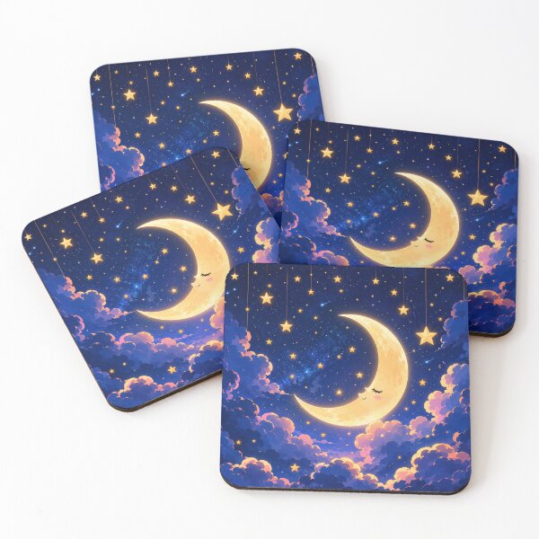 Item preview, moon and stars designed and sold by JhanjarCreates.