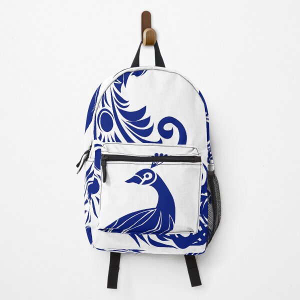 Item preview, Elegant Blue Peacock Design | Symmetrical Peacock Art | Ornamental Bird Illustration designed and sold by Justyna93.