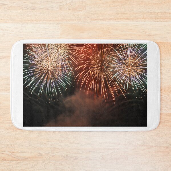 Item preview, Fireworks Burst Over Dark Sky, Long Exposure Celebration Night Display designed and sold by Nmallia.