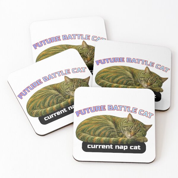 Item preview, Future Battle Cat, Current Nap Cat designed and sold by Pop, Culture and Stuff.