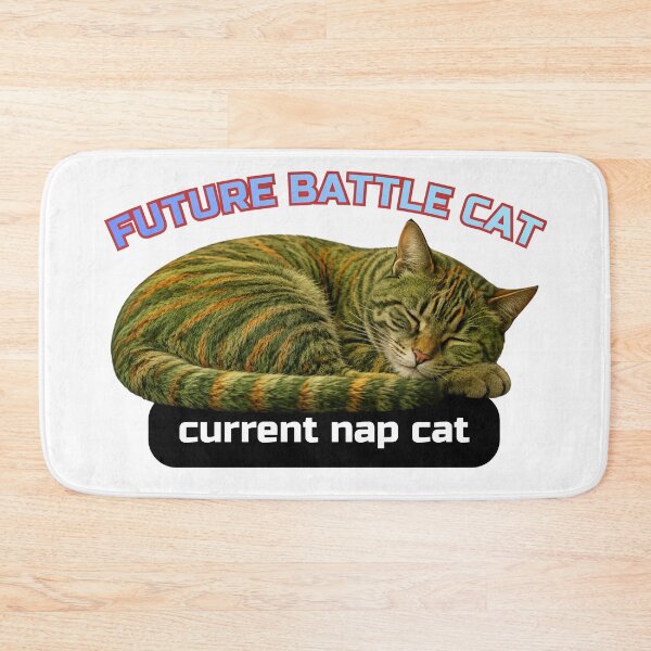 Item preview, Future Battle Cat, Current Nap Cat designed and sold by Pop, Culture and Stuff.