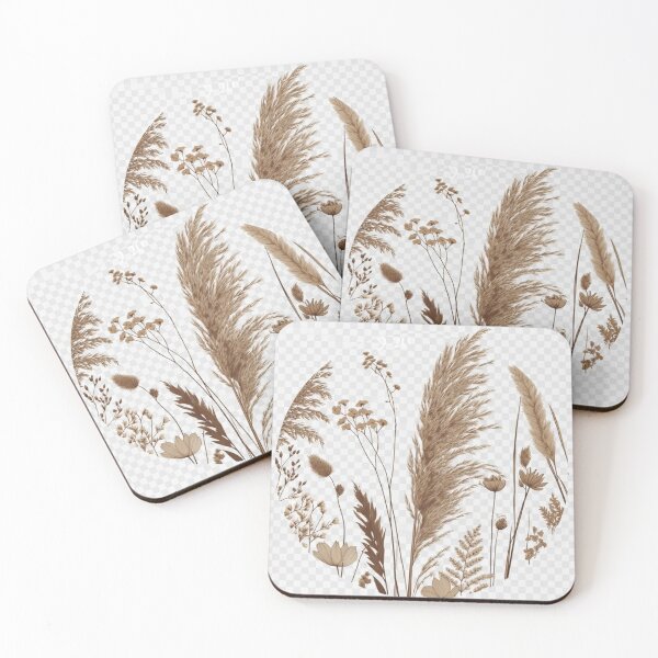 Item preview, Boho Pampas Grass Botanical Circle Design | Neutral Wildflower Aesthetic designed and sold by GalleryPeak.