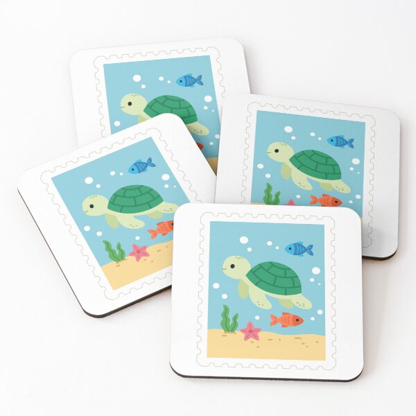 Item preview, Cute Sea Turtle and Fish Under the Ocean Postage Stamp designed and sold by Anne97s.