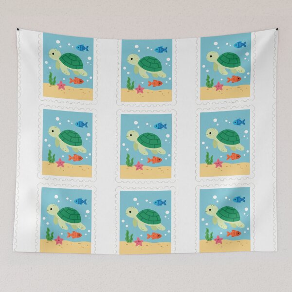 Item preview, Cute Sea Turtle and Fish Under the Ocean Postage Stamp designed and sold by Anne97s.