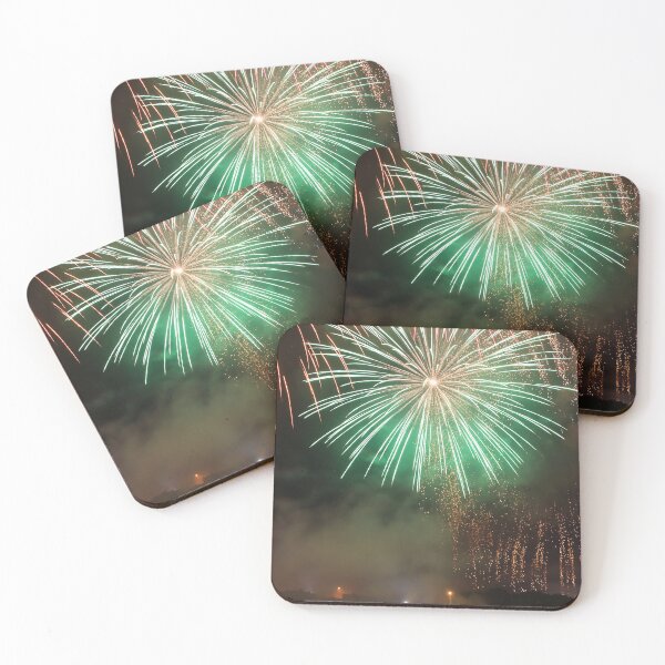 Item preview, Fireworks Burst Over Dark Sky, Long Exposure Celebration Night Display designed and sold by Nmallia.