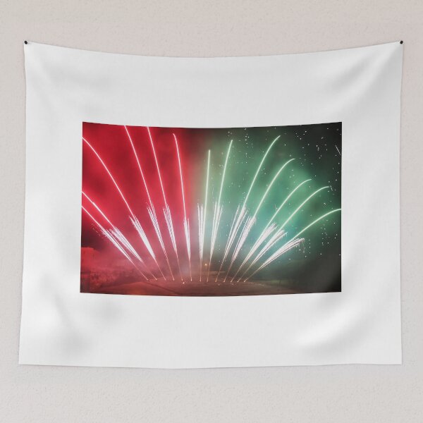 Item preview, Fireworks Burst Over Dark Sky, Long Exposure Celebration Night Display designed and sold by Nmallia.