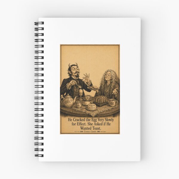 Item preview, Crone Cards — He Cracked the Egg Very Slowly for Effect. She Asked if He Wanted Toast. designed and sold by Kay Mhor Studio.