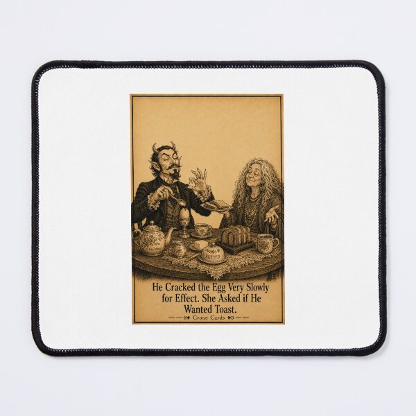 Item preview, Crone Cards — He Cracked the Egg Very Slowly for Effect. She Asked if He Wanted Toast. designed and sold by Kay Mhor Studio.