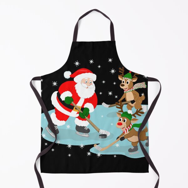 Item preview, Santa Playing Ice Hockey Christmas designed and sold by daphsam.