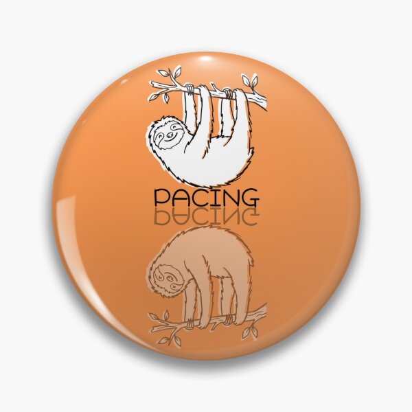 Item preview, Cute Sloth Orange Doodle Reflection PACING designed and sold by TackyTime.