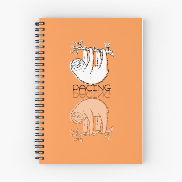 Item preview, Cute Sloth Orange Doodle Reflection PACING designed and sold by TackyTime.