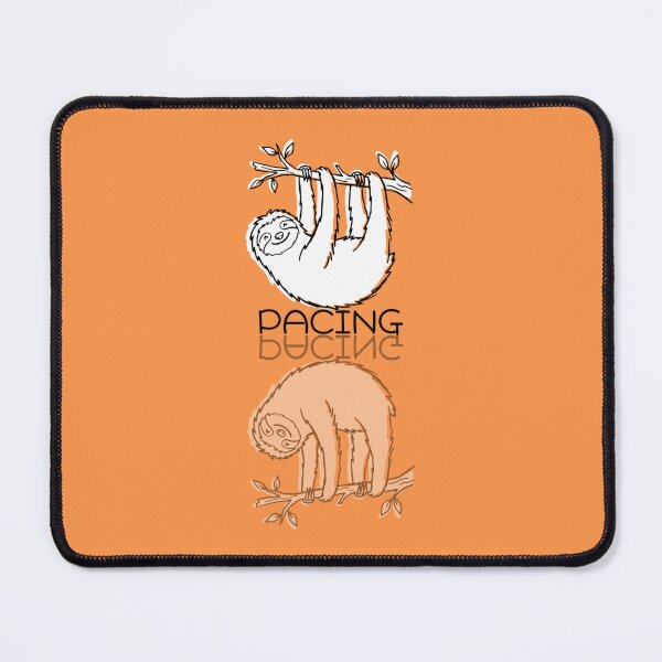 Item preview, Cute Sloth Orange Doodle Reflection PACING designed and sold by TackyTime.