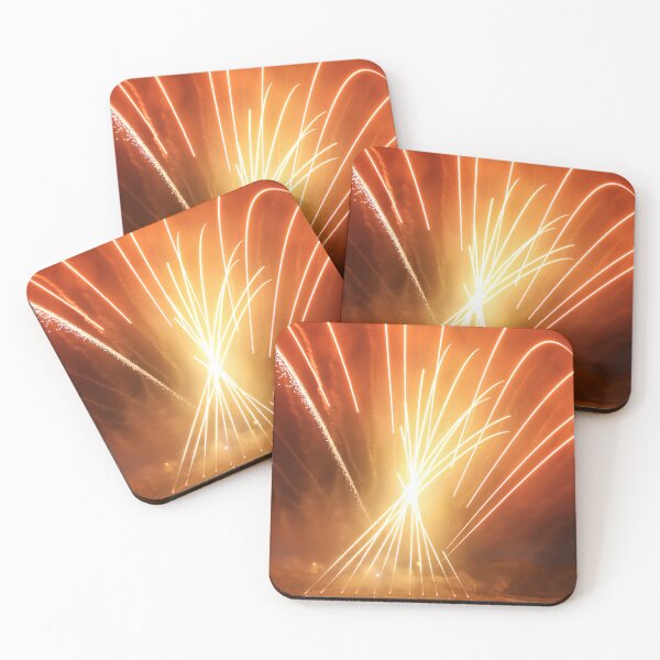 Item preview, Fireworks Burst Over Dark Sky, Long Exposure Celebration Night Display designed and sold by Nmallia.