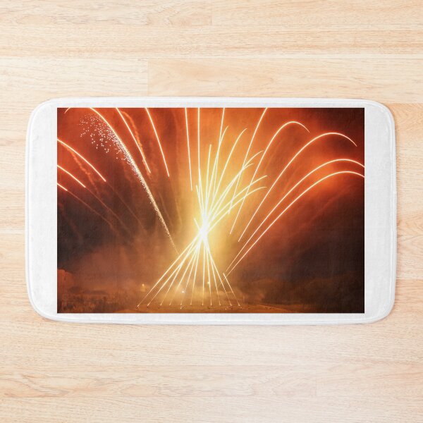 Item preview, Fireworks Burst Over Dark Sky, Long Exposure Celebration Night Display designed and sold by Nmallia.