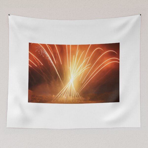 Item preview, Fireworks Burst Over Dark Sky, Long Exposure Celebration Night Display designed and sold by Nmallia.