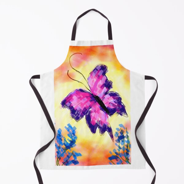 Item preview, Vibrant pink purple glitch winged butterfly in a vivid sunset sky landscape aesthetic purposes designed and sold by Shukasya-Arts.