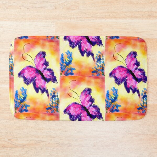 Item preview, Vibrant pink purple pixel butterfly in sunset sky aesthetic purposes  designed and sold by Shukasya-Arts.