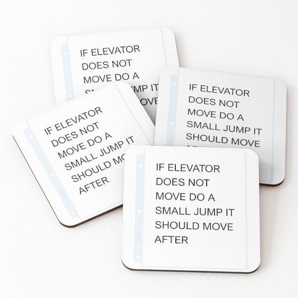 Item preview, If Elevator Does Not Move Do A Small Jump Warning Sign designed and sold by nbcryptid.