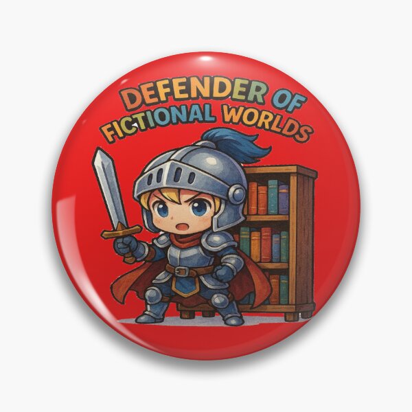 Item preview, Defender of Fictional Worlds Cute Fantasy Knight Book Lover Design designed and sold by BookedAndDesign.