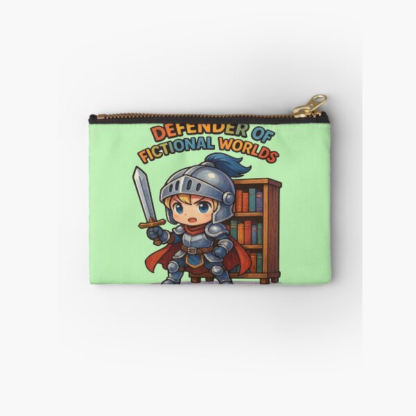Item preview, Defender of Fictional Worlds Cute Fantasy Knight Book Lover Design designed and sold by BookedAndDesign.