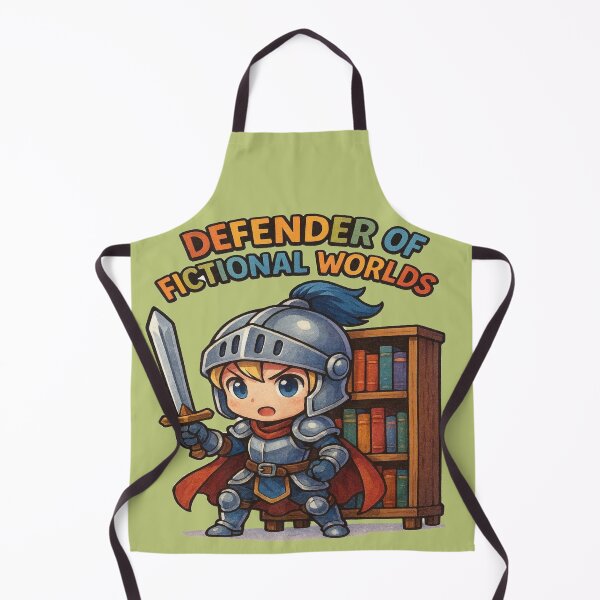 Item preview, Defender of Fictional Worlds Cute Fantasy Knight Book Lover Design designed and sold by BookedAndDesign.