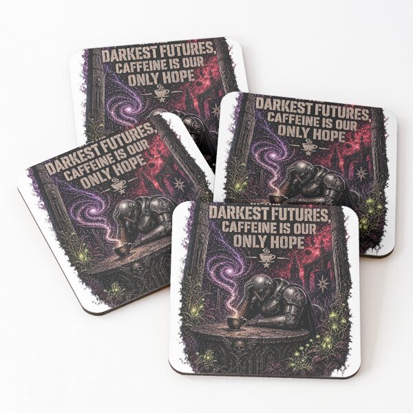 Item preview, Darkest Futures Caffeine Only Hope Dark Sci-Fi Gothic Knight designed and sold by Shaw1Berry.