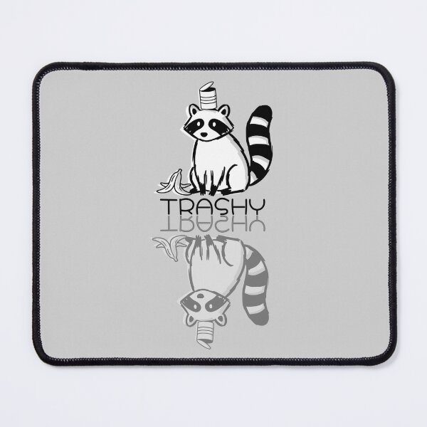Item preview, Cute Raccoon Doodle Reflection TRASHY Gray designed and sold by TackyTime.