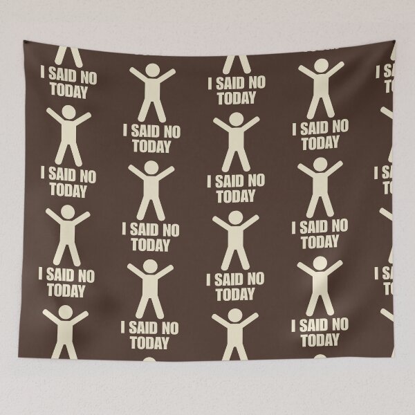 Item preview, I Said No Today Happy Stickman Assertiveness Boundaries Empowerment Humor (light version) designed and sold by KLArtzStore.