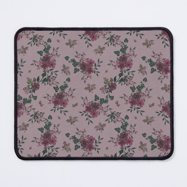 Item preview, Winter Watercolor Burgundy Floral Woodland Botanical Fabric designed and sold by Designs by christel_treiber.
