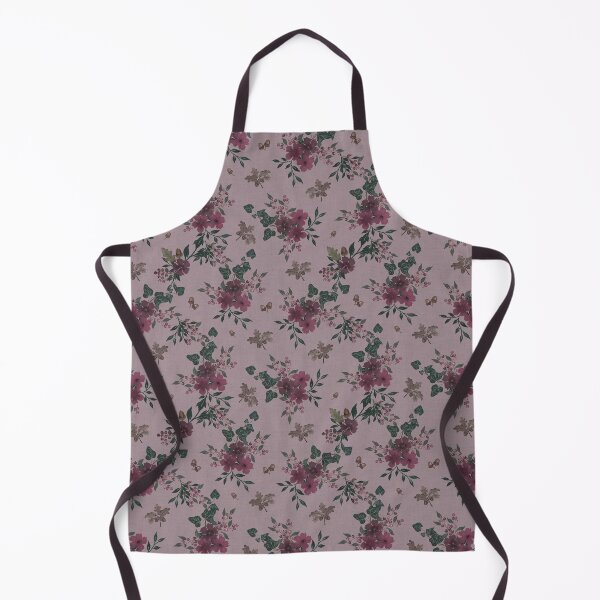 Item preview, Winter Watercolor Burgundy Floral Woodland Botanical Fabric designed and sold by Designs by christel_treiber.