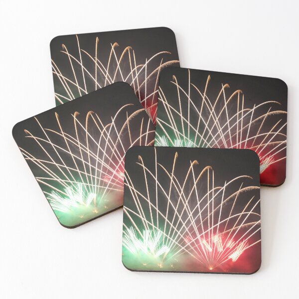Item preview, Fireworks Burst Over Dark Sky, Long Exposure Celebration Night Display designed and sold by Nmallia.