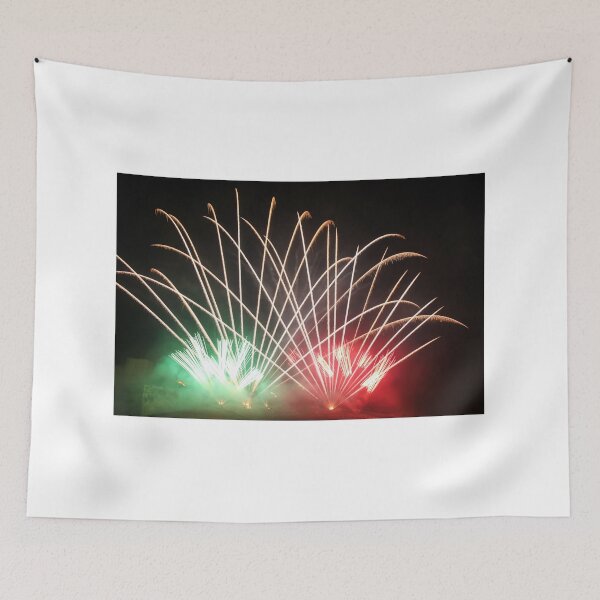 Item preview, Fireworks Burst Over Dark Sky, Long Exposure Celebration Night Display designed and sold by Nmallia.