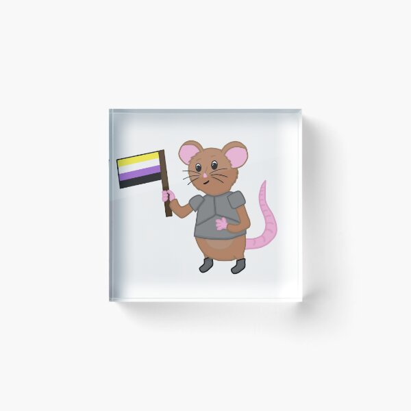Item preview, Sir Wombleton With Non-Binary Pride Flag designed and sold by ChloeCosDesigns.