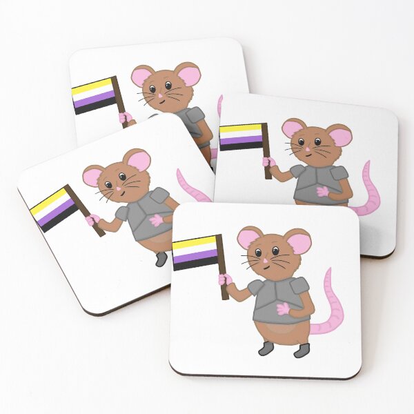 Item preview, Sir Wombleton With Non-Binary Pride Flag designed and sold by ChloeCosDesigns.
