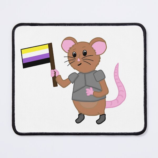 Item preview, Sir Wombleton With Non-Binary Pride Flag designed and sold by ChloeCosDesigns.