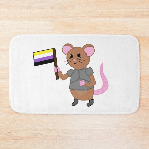 Item preview, Sir Wombleton With Non-Binary Pride Flag designed and sold by ChloeCosDesigns.