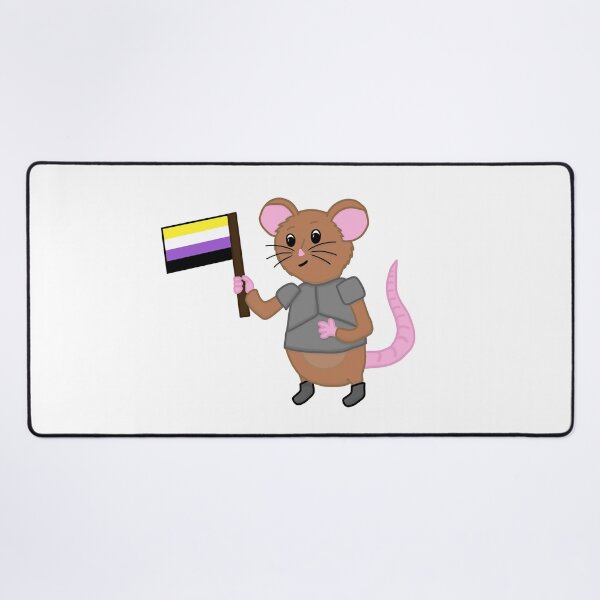 Item preview, Sir Wombleton With Non-Binary Pride Flag designed and sold by ChloeCosDesigns.