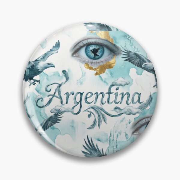 Item preview, Argentina, Mystical Homeland - Eagles and Blue Eyes | Golden Watercolor Art ✨ designed and sold by Tienda Argentina.