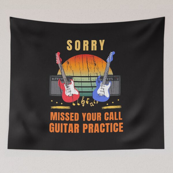 Item preview, Sorry Missed Your Call Guitar Practice Funny Guitarist Design designed and sold by Joyful-Pixel.