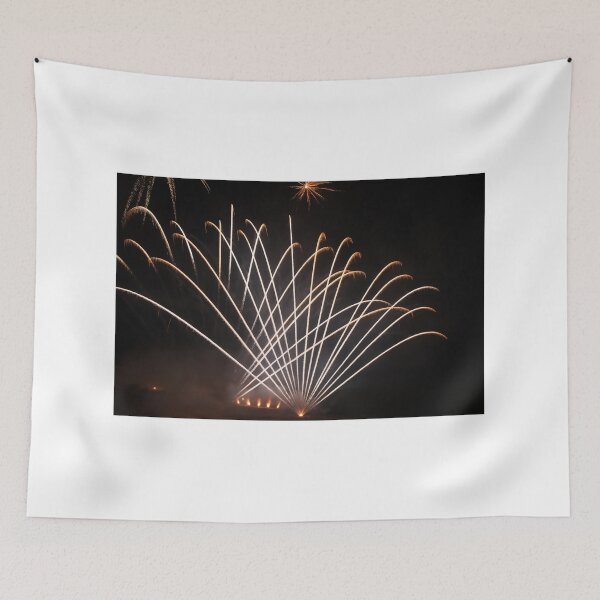 Item preview, Fireworks Burst Over Dark Sky, Long Exposure Celebration Night Display designed and sold by Nmallia.