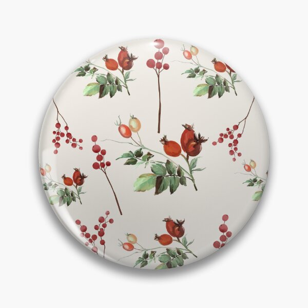 Item preview, Watercolor Wild Berry Pattern | Red Cream Cottagecore Seamless Botanical designed and sold by Dino-Lune.