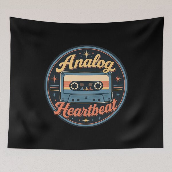 Item preview, Analog Heartbeat Neon Retro Cassette Badge designed and sold by Sketchlegacy.