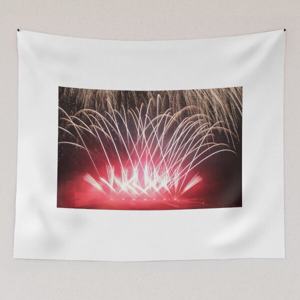 Item preview, Fireworks Burst Over Dark Sky, Long Exposure Celebration Night Display designed and sold by Nmallia.
