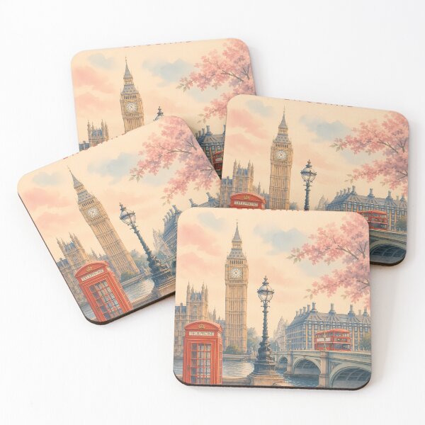 Item preview, London England Travel Poster Vintage Big Ben Wall Art Watercolor London Print British City Decor designed and sold by Art-Selling.