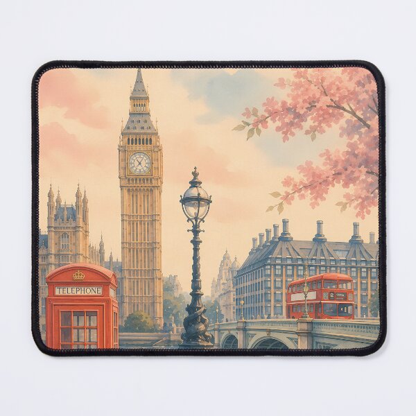 Item preview, London England Travel Poster Vintage Big Ben Wall Art Watercolor London Print British City Decor designed and sold by Art-Selling.