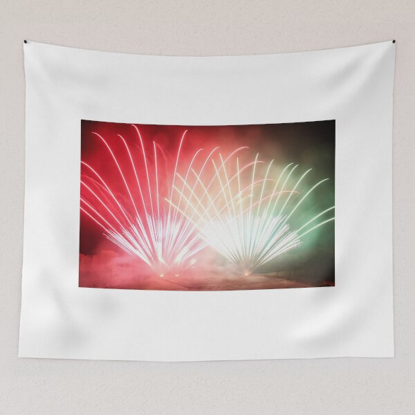 Item preview, Fireworks Burst Over Dark Sky, Long Exposure Celebration Night Display designed and sold by Nmallia.