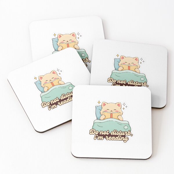 Item preview, Do Not Disturb I'm Reading - Cute Kawaii Cat Sticker designed and sold by tommysworks.