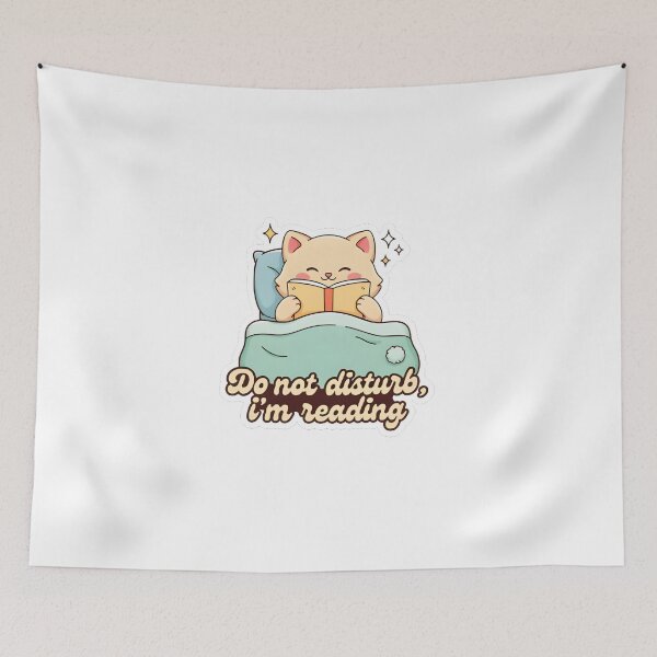 Item preview, Do Not Disturb I'm Reading - Cute Kawaii Cat Sticker designed and sold by tommysworks.